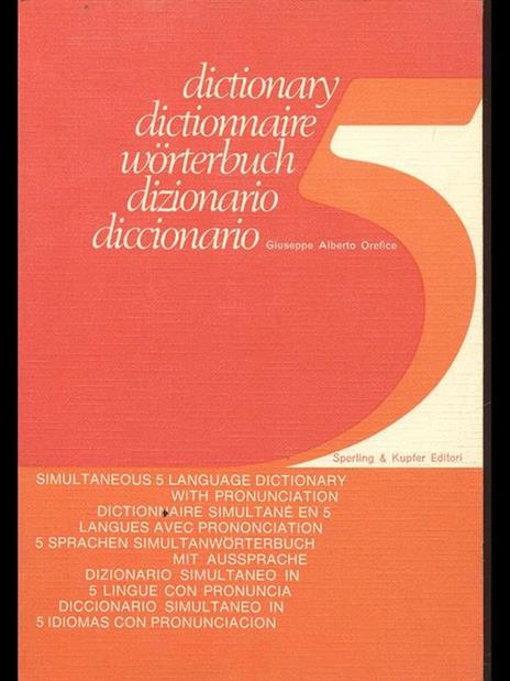 Dizionario simultaneo in 5 lingue - Giuseppe A. Orefice - 2