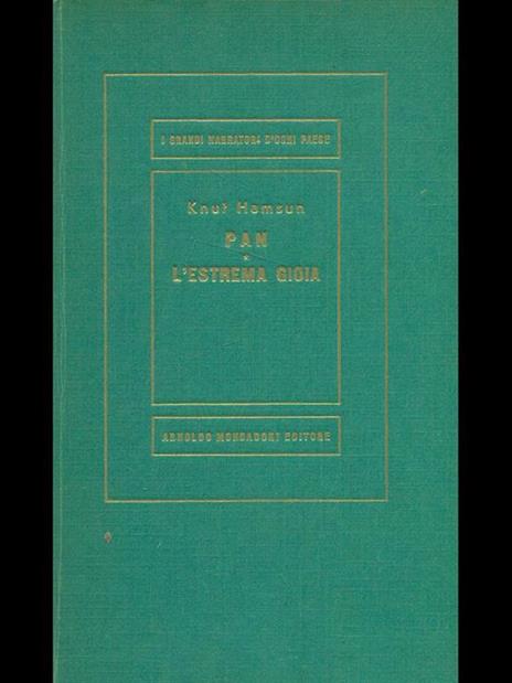 Pan. L' estrema gioia - Knut Hamsun - copertina