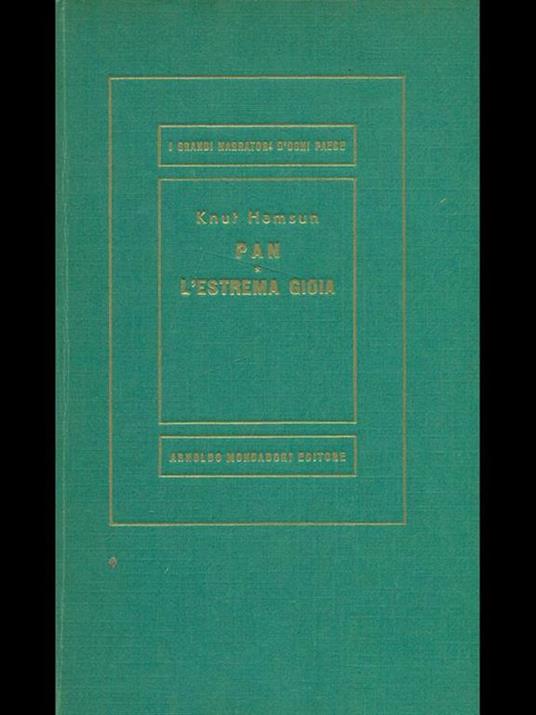 Pan. L' estrema gioia - Knut Hamsun - copertina