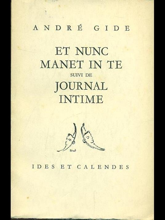 Et nunc Manet in te suivide Journal intime - André Gide - copertina