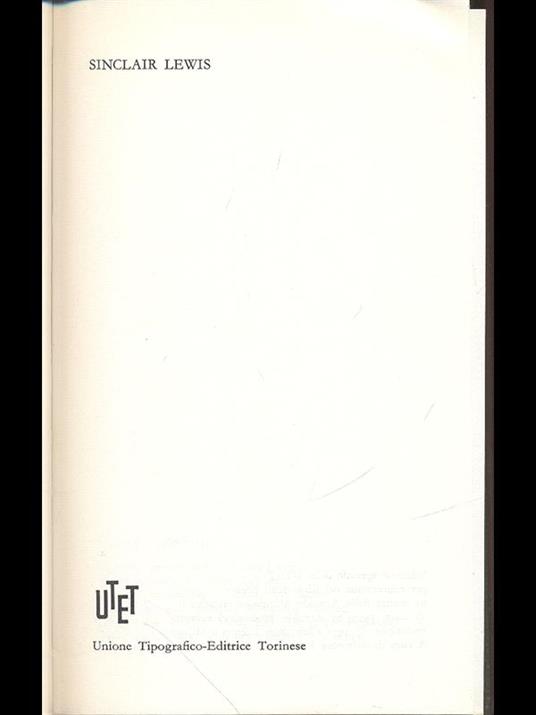 Sinclair Lewis Premio Nobel 1930 - copertina
