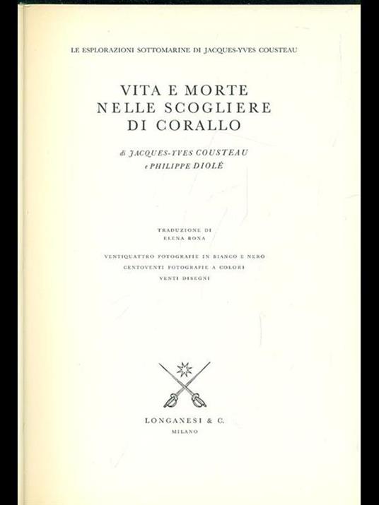 Vita e morte nelle scogliere di corallo - Jacques Y. Cousteau - copertina