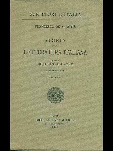 Storia della letteratura italiana Vol. II - Francesco De Sanctis - 3