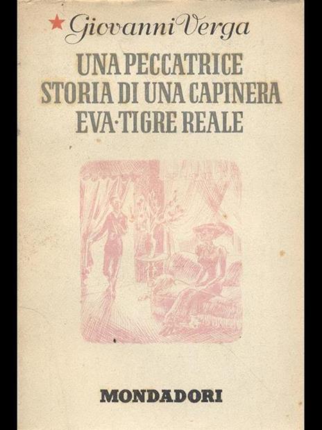 Una peccatrice. Storia di una capinera. Eva tigre reale - Giovanni Verga - copertina