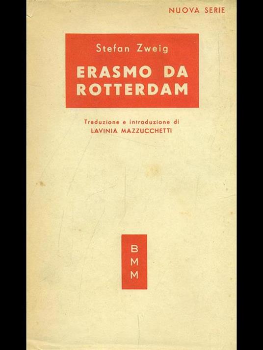 Erasmo da Rotterdam - Stefan Zweig - copertina