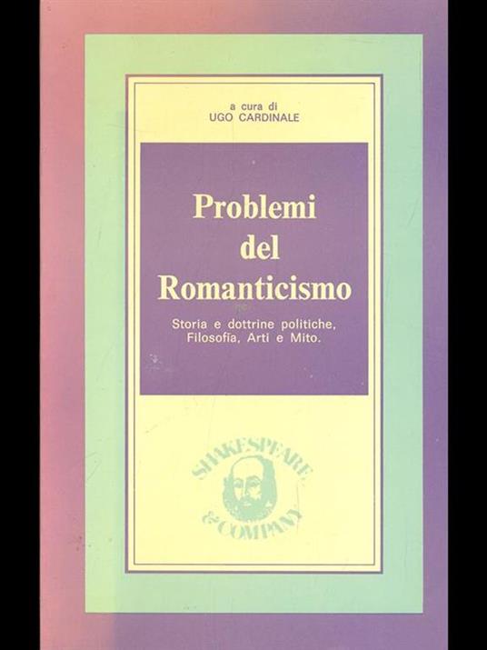Problemi del Romaticismo - Ugo Cardinale - copertina