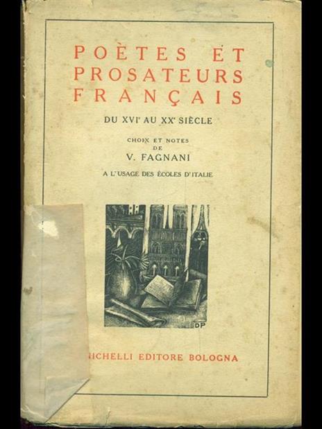 Poetes et prosateurs francais - V. Fagnani - copertina