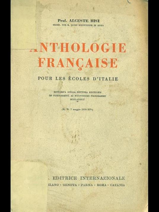 Anthologie française - Alceste Bisi - 6