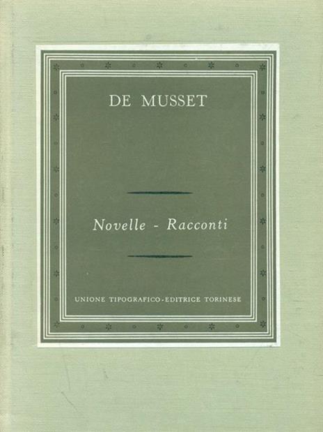 Novelle - Racconti - Alfred de Musset - copertina