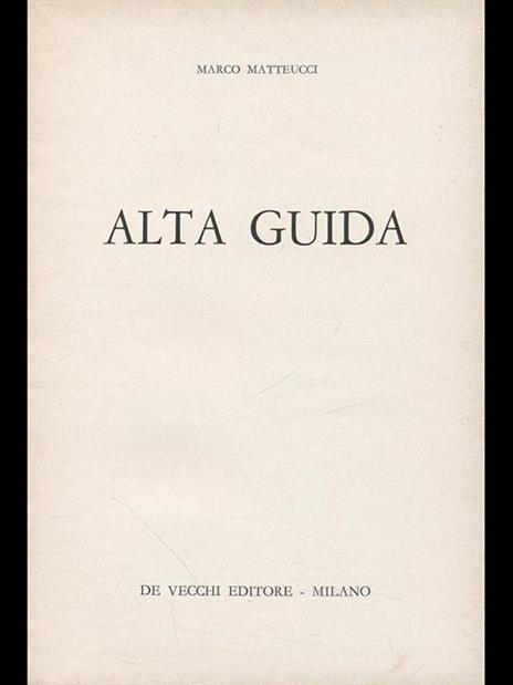 Alta guida - Marco Matteucci - copertina