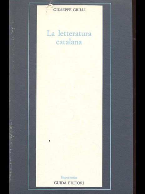 La letteratura catalana - Giuseppe Grilli - copertina