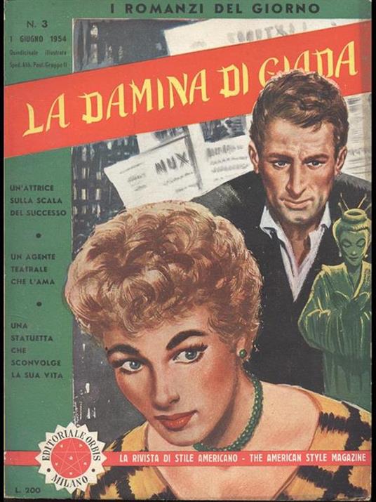 I romanzi del giorno n. 3. 1 giugno 1954 La dama di Giada - Myra Gay - copertina