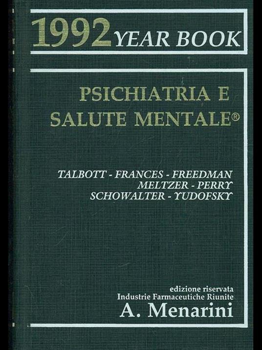 Psichiatria e salute mentale - Year Book 1992 - 3