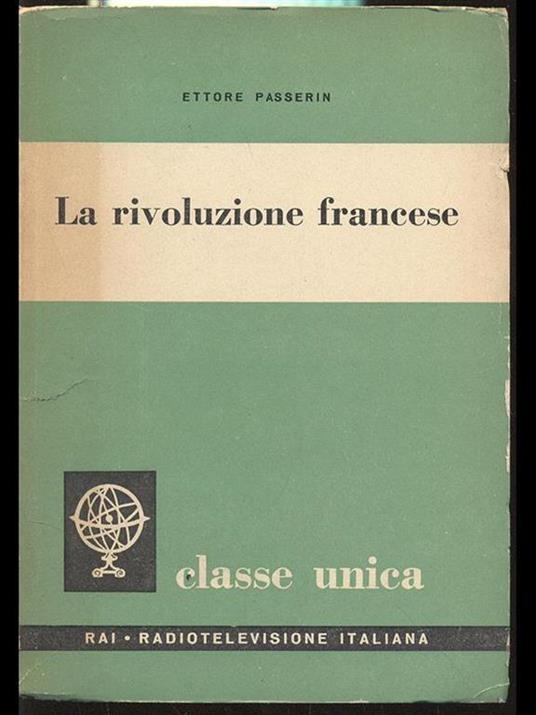 La Rivoluzione Francese - Ettore Passerin - copertina