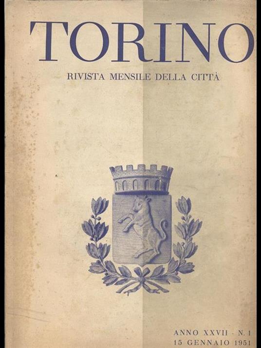 Torino anno XXVII N1 15 gennaio 1951 - copertina