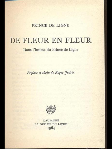 De fleur en fleur - Charles-Joseph de Ligne - 2