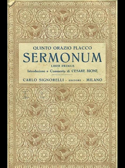 Sermonum - Q. Flacco Orazio - copertina