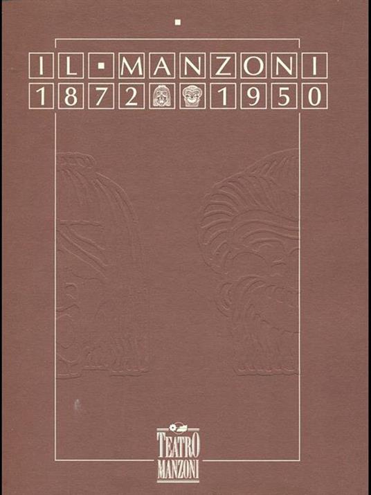 Il Manzoni 1872-1950 - copertina