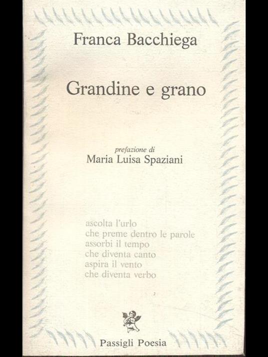 Grandine e grano - copertina