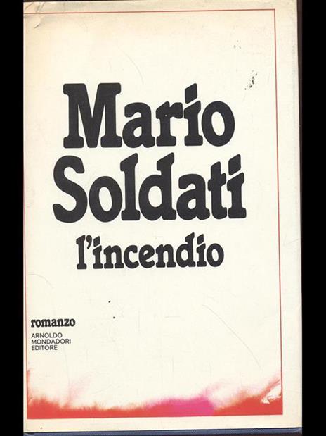 L' incendio - Mario Soldati - copertina