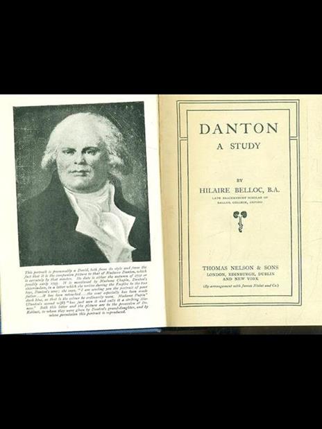 Danton a study - Hilaire Belloc - copertina