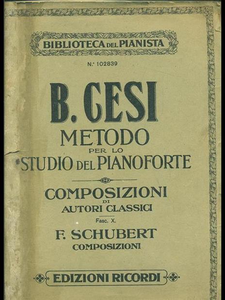 Metodo per lo studio del pianoforte - Beniamino Cesi - 2