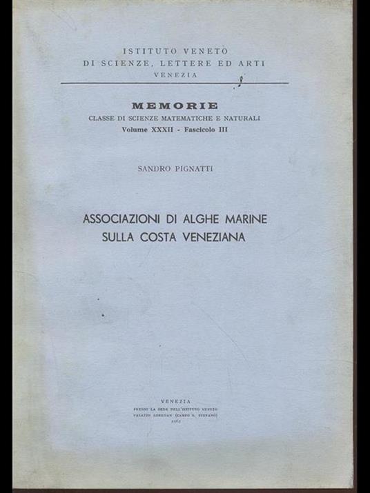 Memorie dell'istituto veneto. Vol. XXXII- fasc III. Scienze matematiche e naturali - Sandro Pignatti - 4
