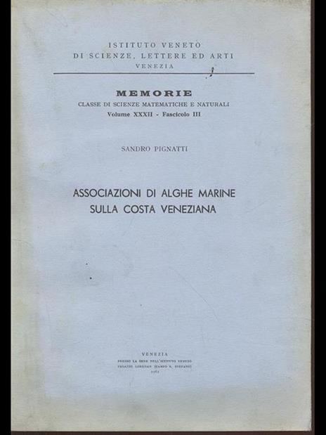 Memorie dell'istituto veneto. Vol. XXXII- fasc III. Scienze matematiche e naturali - Sandro Pignatti - 7