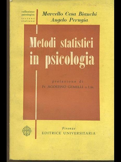 Metodi statistici in psicologia - Marcello Cesa Bianchi - 2