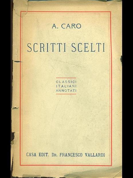 Scritti scelti - Annibal Caro - copertina