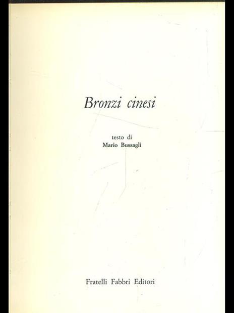 Bronzi cinesi - Mario Bussagli - copertina