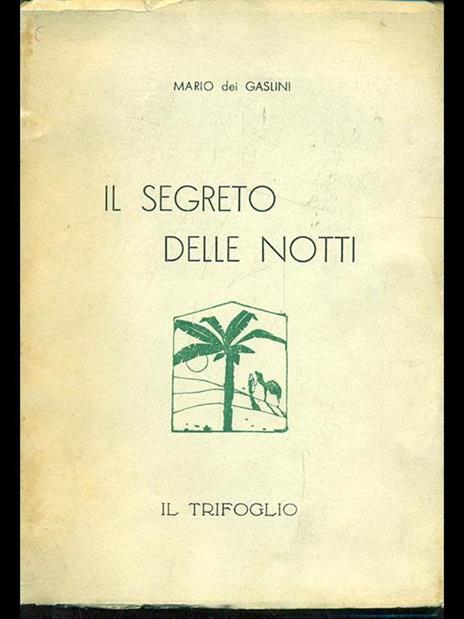 Il segreto delle notti - Mario De Gaslini - copertina