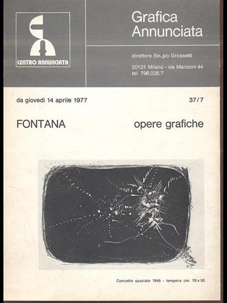 Fontana Opere grafiche - copertina