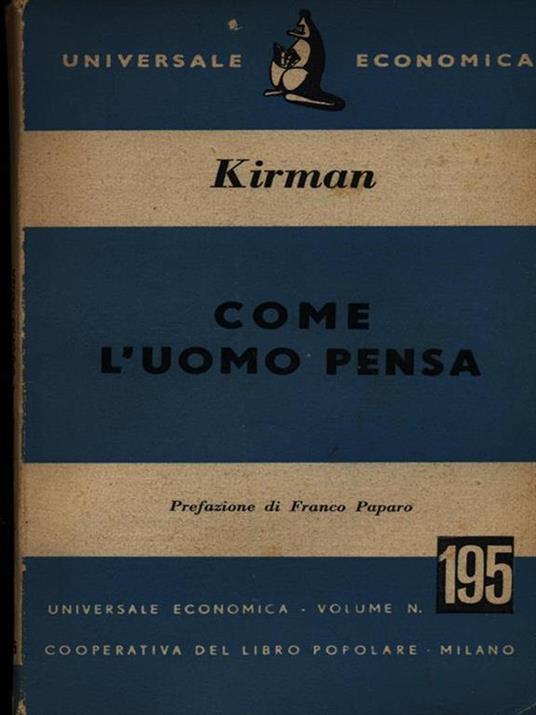 Come l'uomo pensa - copertina