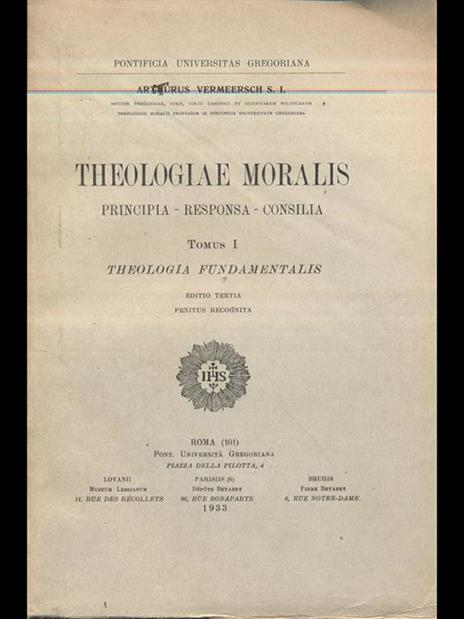 Theologiae Moralis 1 - Arthur Vermeersch - 2