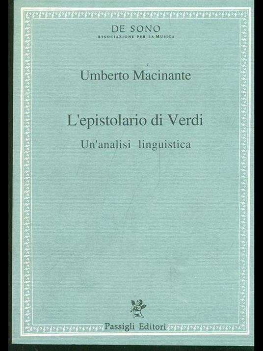 L' epistolario di Verdi. Un'analisi linguistica - Umberto Macinante - 7