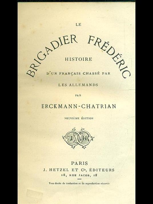 Le brigadier Frederic - copertina