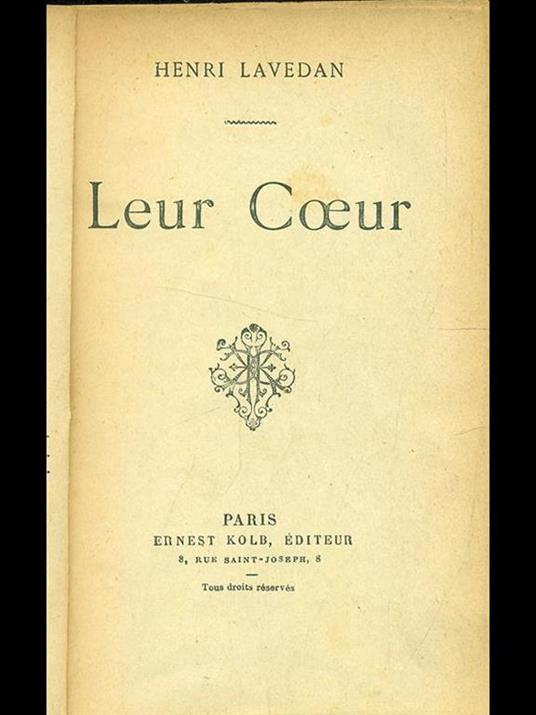 Leur coeur - Henri Lavedan - 4