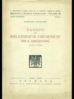 Saggio di biliografia cremonese per il quinquiennio 1936-1940