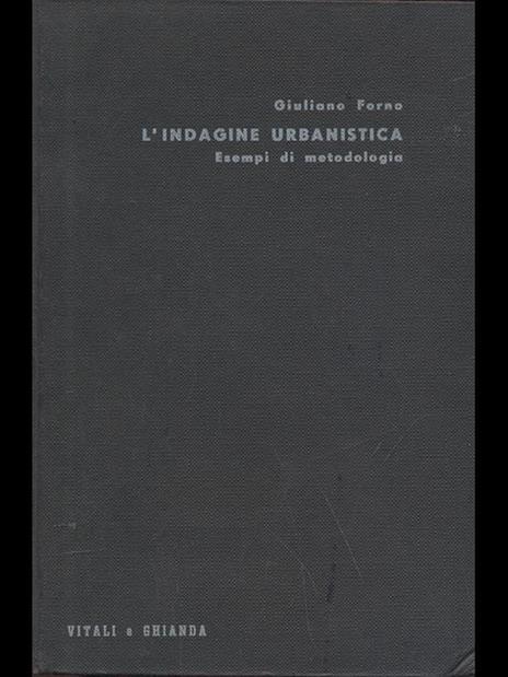 L' indagine urbanistica. Esempi di metodologia - copertina