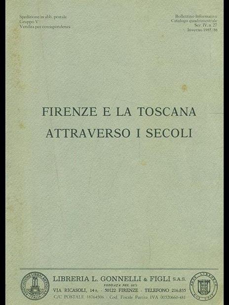 Firenze e la Toscana attraverso isecoli - copertina