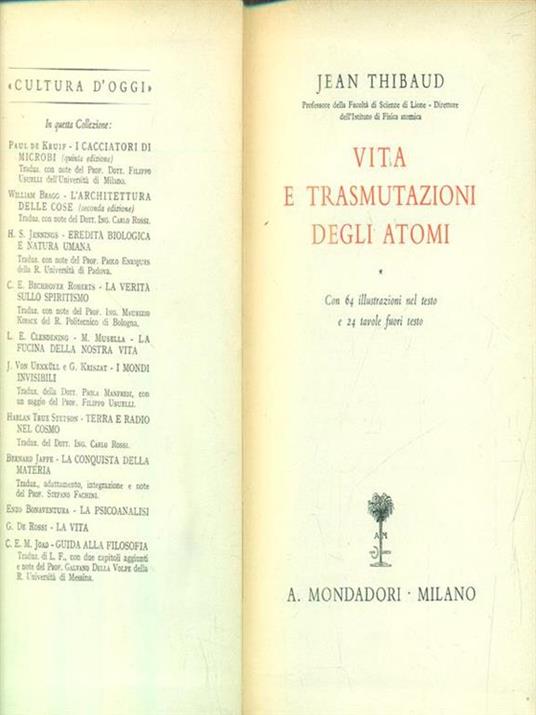 Vita e trasmutazioni degli atomi - Jean Thibaud - 5