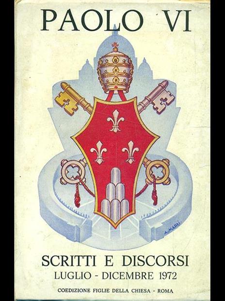 Scritti e discorsi luglio dicembre 1972 - Paolo VI - copertina