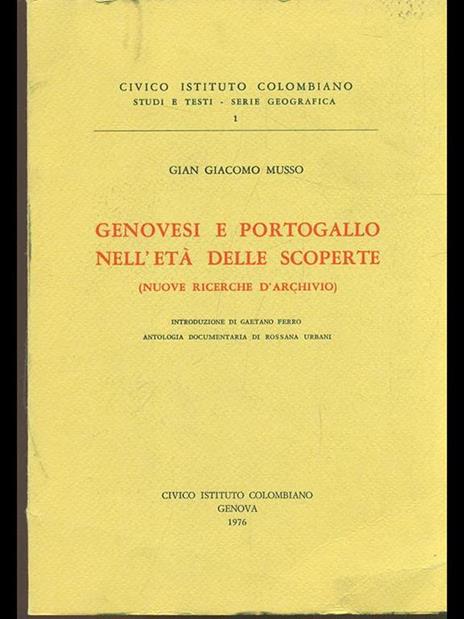 Genovesi e Portogallo nell'età delle scoperte - copertina