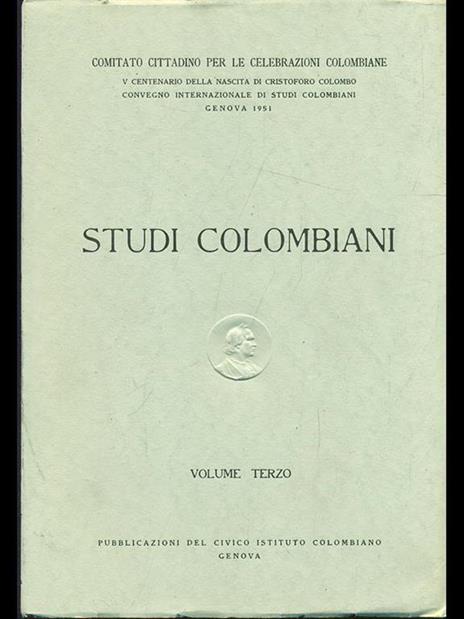 Studi colombiani vol. 3 - copertina