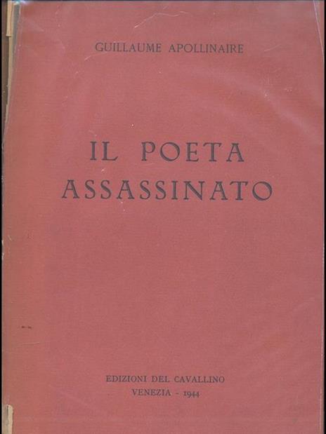 Il poeta assassinato - Guillaume Apollinaire - copertina