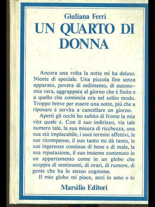 Un quarto di donna - Giuliana Ferri - copertina