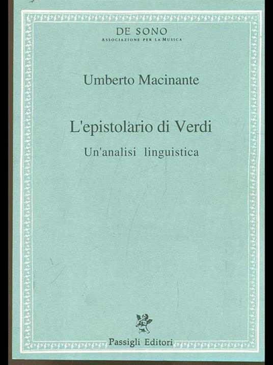 L' epistolario di Verdi. Un'analisi linguistica - Umberto Macinante - 3