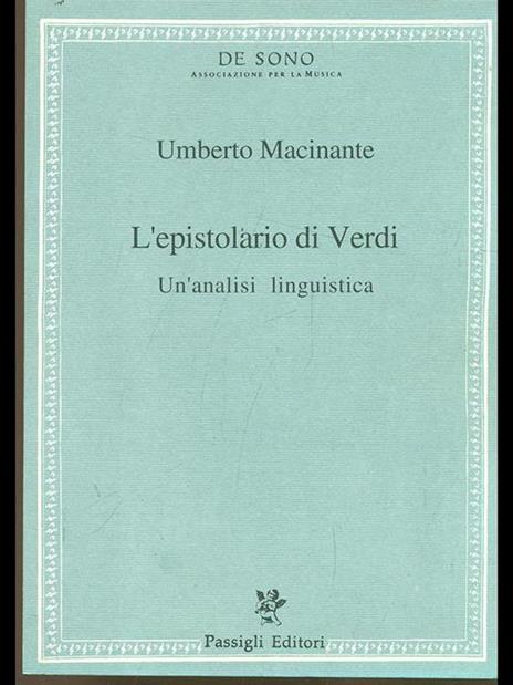 L' epistolario di Verdi. Un'analisi linguistica - Umberto Macinante - 5