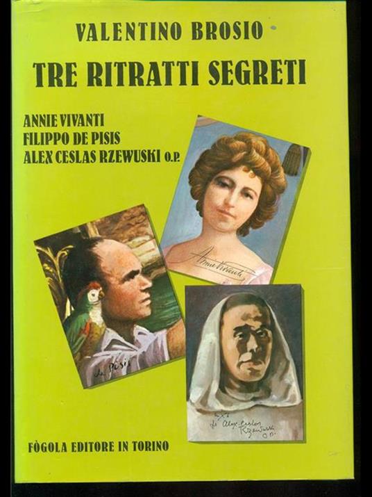 Tre ritratti segreti - Valentino Brosio - copertina